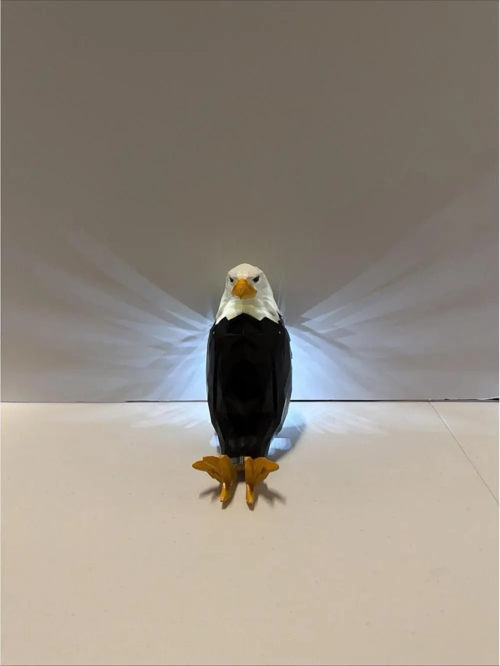 Bald American Eagle Wall Light with Remote Control Magnetic Wall Night Lamp